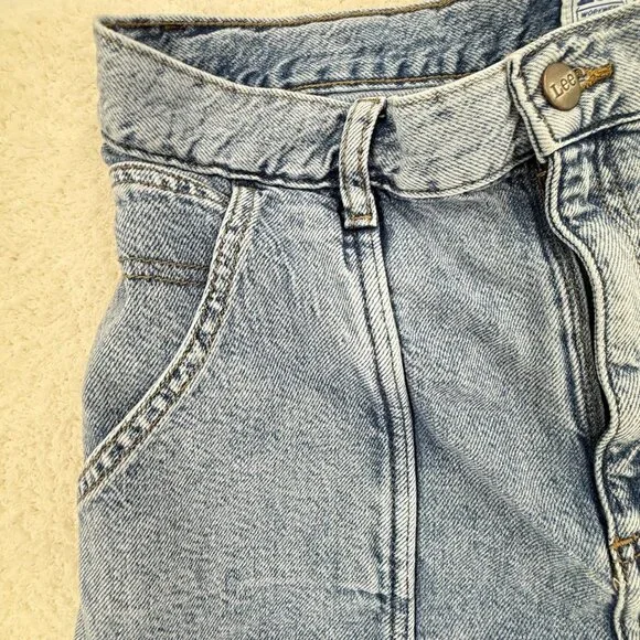Vintage Lee Workwear Womens Wide-Leg Denim Jeans, Size 30, High-Waist Relax Fit - Picture 5 of 10